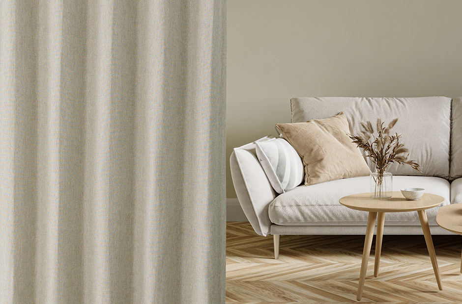 北欧インテリアに!ナチュラルな風合いの1・2級遮光防炎カーテン CFE4829