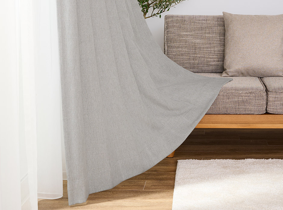 北欧インテリアに!ナチュラルな風合いの1・2級遮光防炎カーテン CFE4829