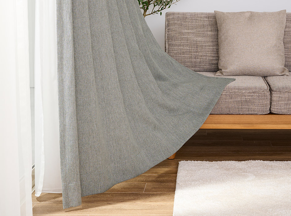 北欧インテリアに!ナチュラルな風合いの1・2級遮光防炎カーテン CFE4829