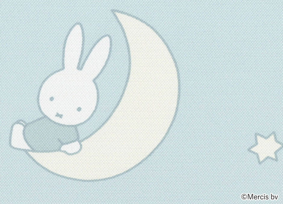 パステルカラーの星や月で遊ぶミッフィーがかわいい防炎2級遮光カーテン　LC22308