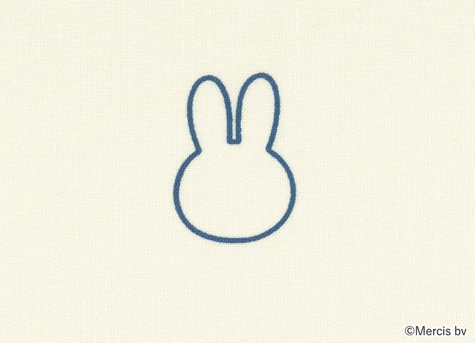 ミッフィーのシルエットがいっぱい描かれた防炎カーテン　LC22306