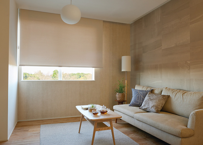 防菌・防カビ機能でいつでもクリーン「ロールスクリーン　ソフィー（クルル遮光）」の写真