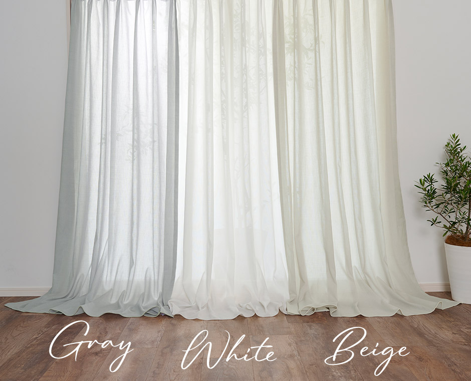 透け感があるのに外からはみえにくい高機能なリネン風シームレースカーテン CFE1293