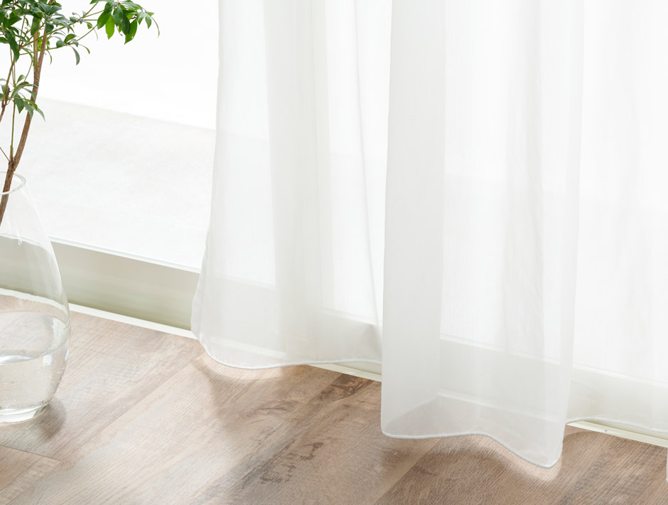 リネン風シームレス防炎レースカーテン　FP1265