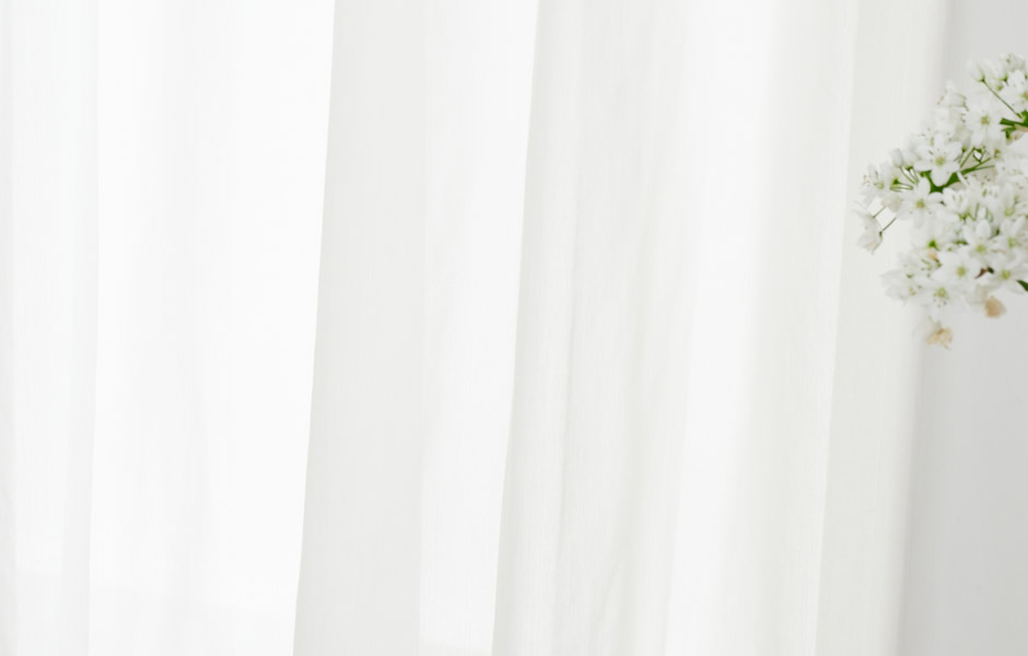 リネン風シームレス防炎レースカーテン　FP1265