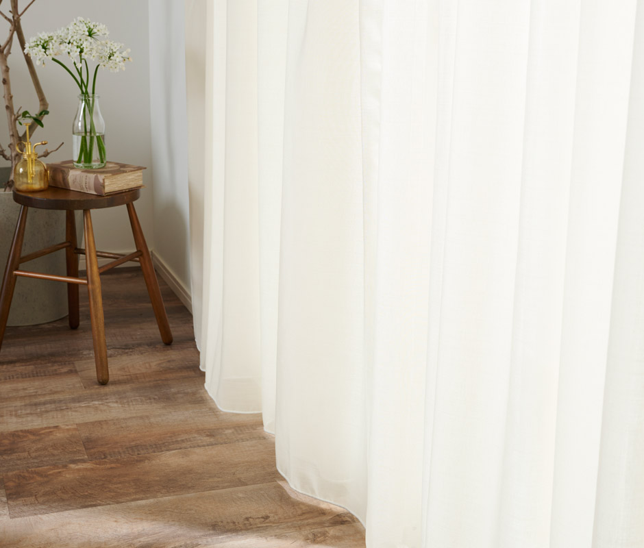 リネン風シームレス防炎レースカーテン　FP1265