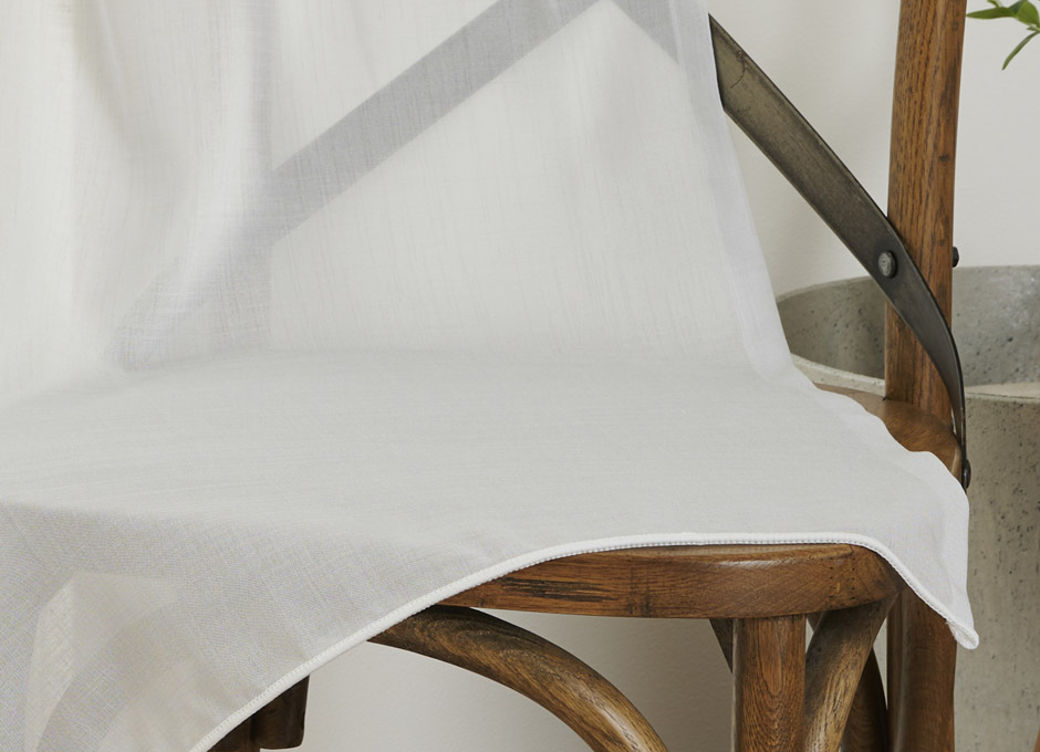 リネン風シームレス防炎レースカーテン　FP1265