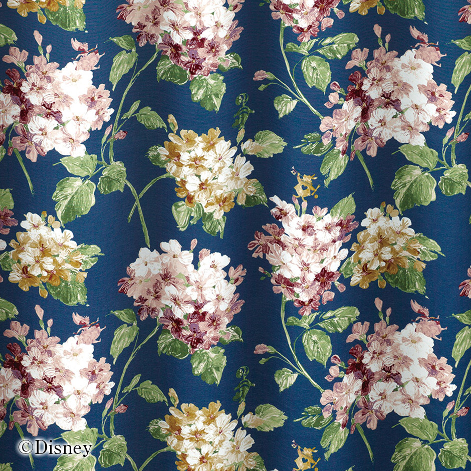 2級遮光カーテン　ディズニー[アリス]・アジサイ（D-1196）