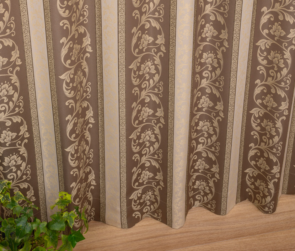 遮光裏地付き二重カーテン　D-0159