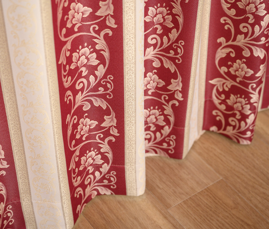 遮光裏地付き二重カーテン　D-0159