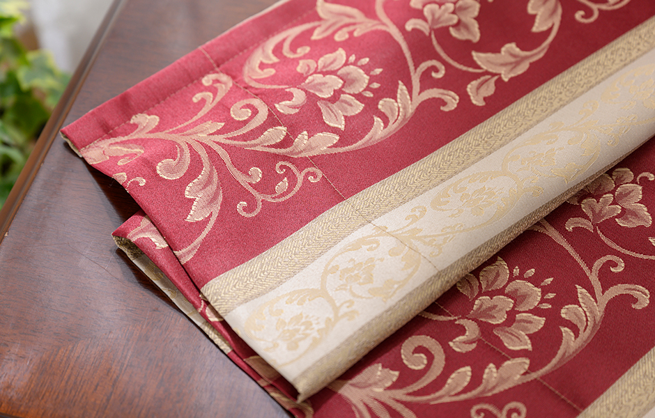 遮光裏地付き二重カーテン　D-0159