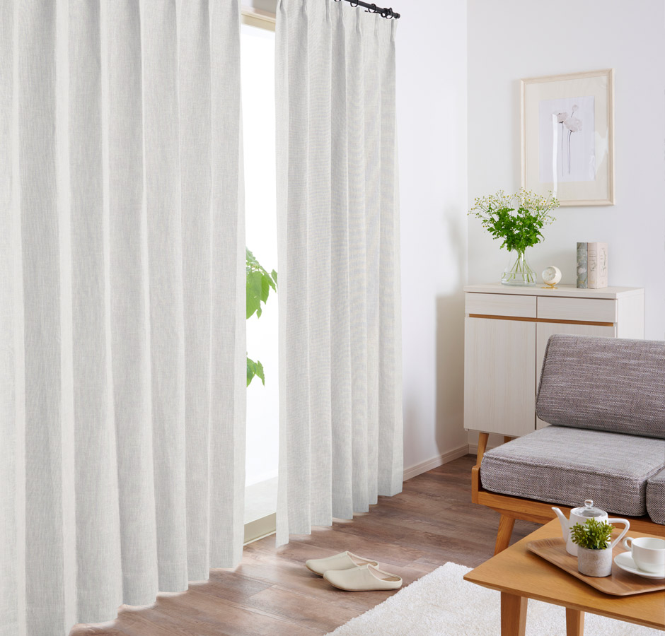 ナチュラルな風合いのおしゃれな完全遮光カーテン YH2019E