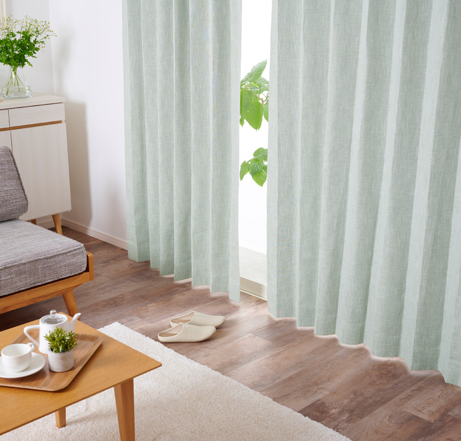 ナチュラルな風合いのおしゃれな完全遮光カーテン YH2019E