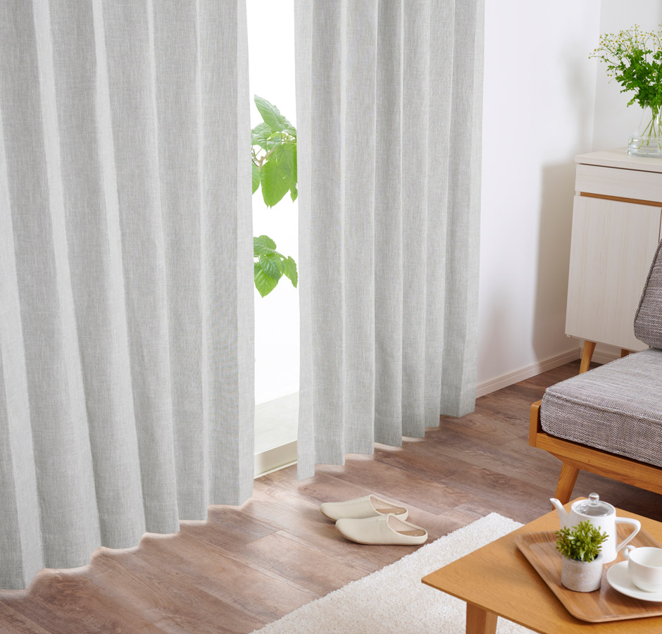 ナチュラルな風合いのおしゃれな完全遮光カーテン YH2019E