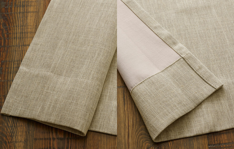 ナチュラルな風合いのおしゃれな完全遮光カーテン YH2019E