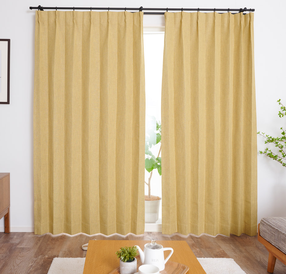 ナチュラルな風合いのおしゃれな完全遮光カーテン YH2019E