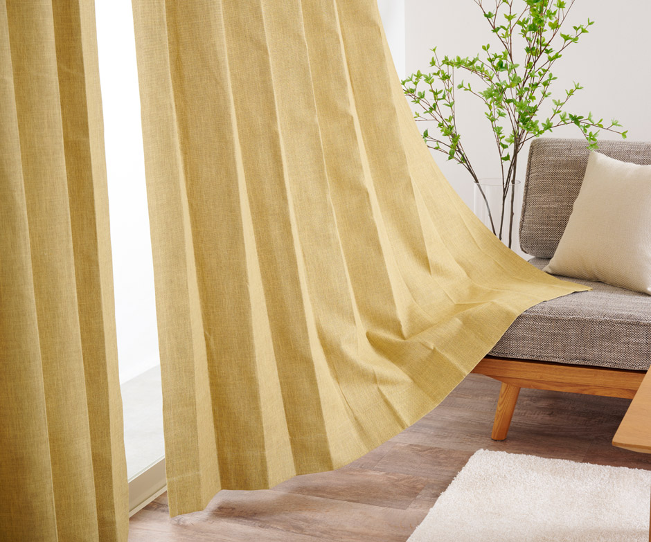 ナチュラルな風合いのおしゃれな完全遮光カーテン YH2019E