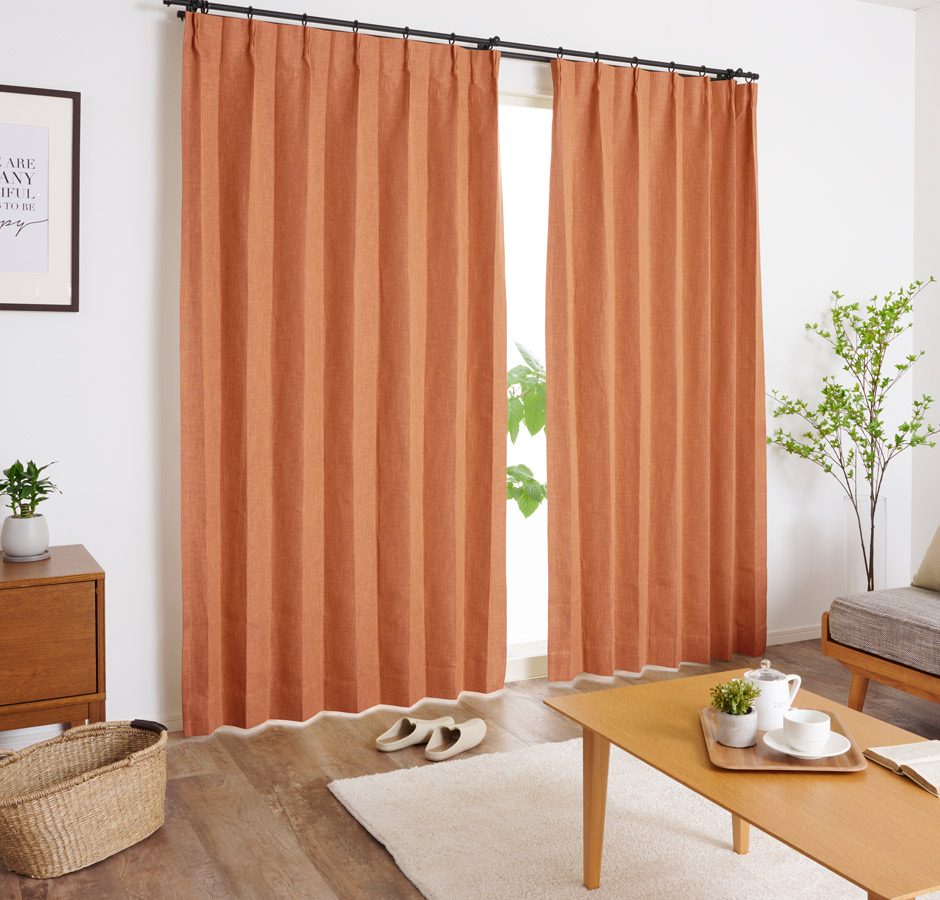 ナチュラルな風合いのおしゃれな完全遮光カーテン YH2019E