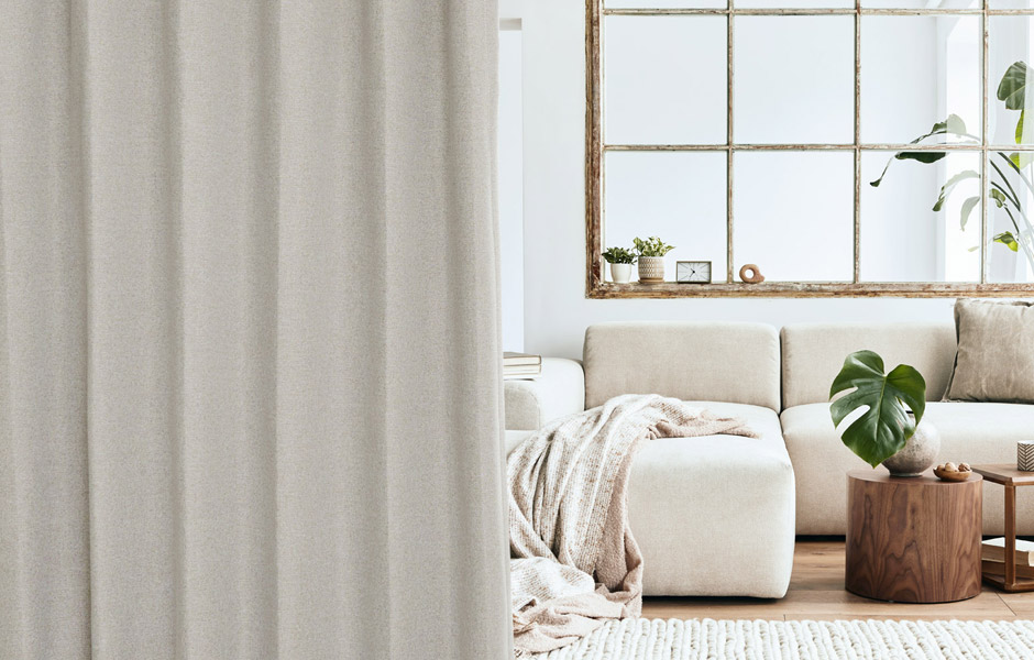 大人のグレイッシュカラーが魅力の完全遮光カーテン　330