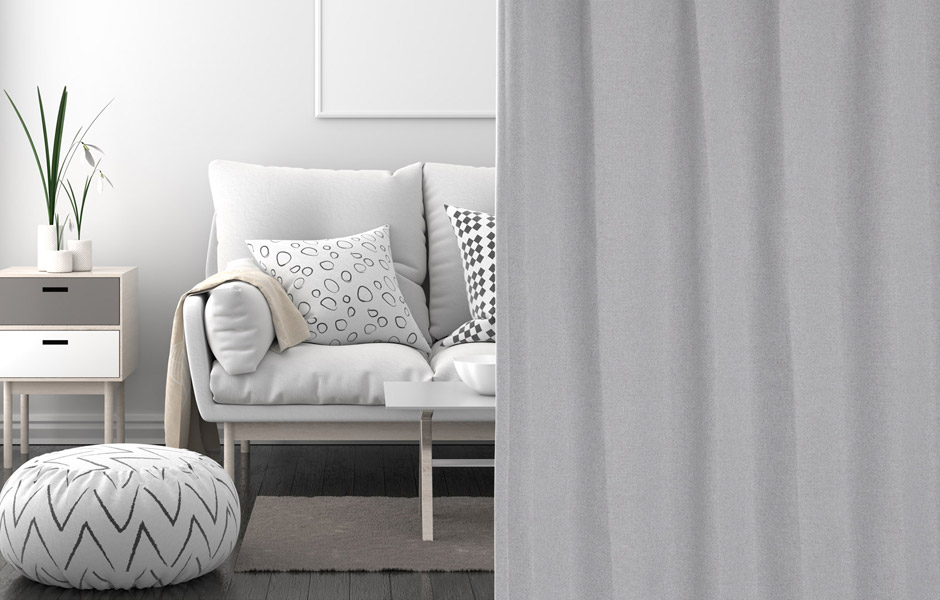 大人のグレイッシュカラーが魅力の完全遮光カーテン　330