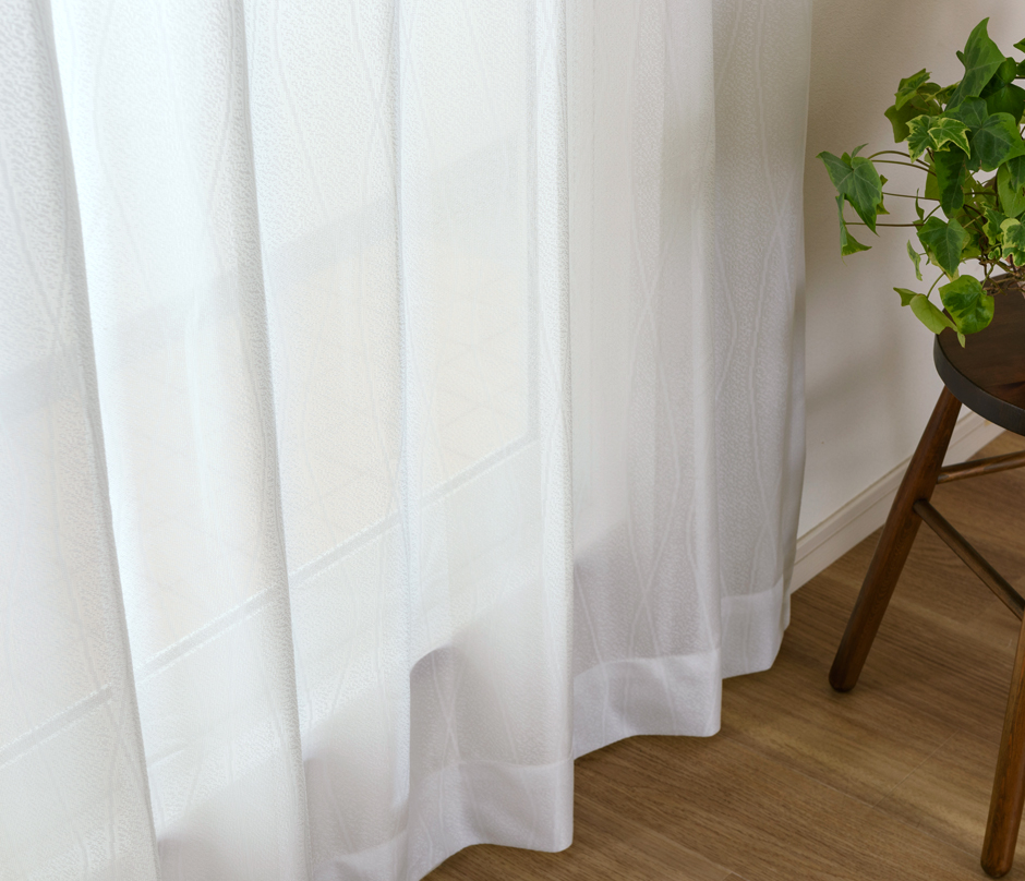 遮熱・UVカットレースカーテン　L-0924