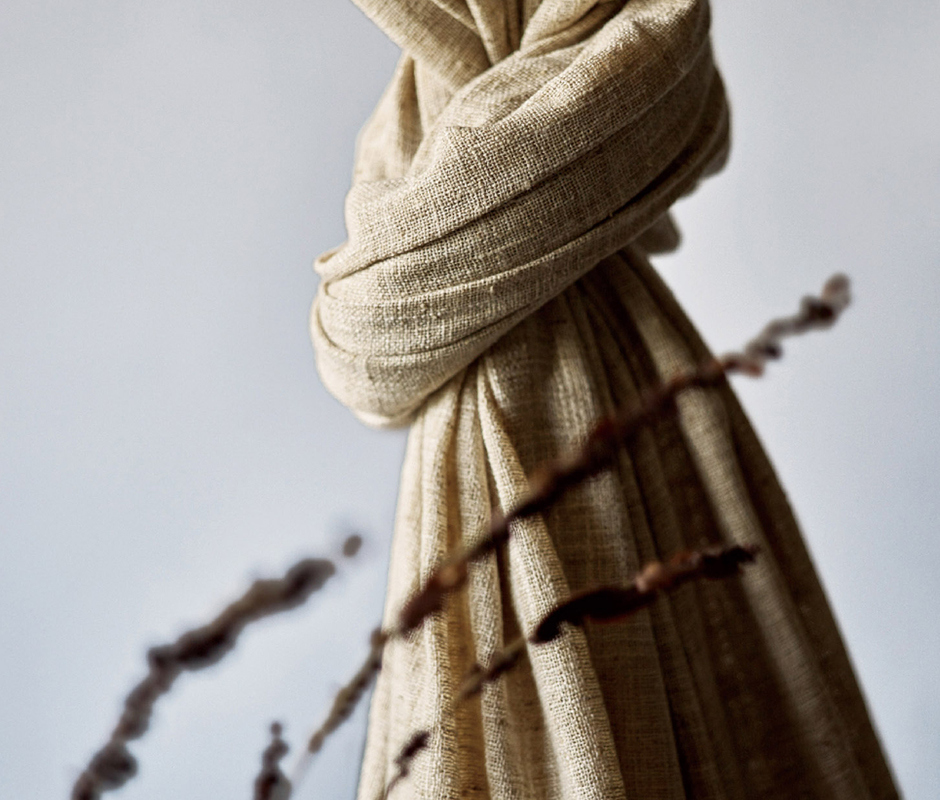 天然素材風UVカットレースカーテン　U8057