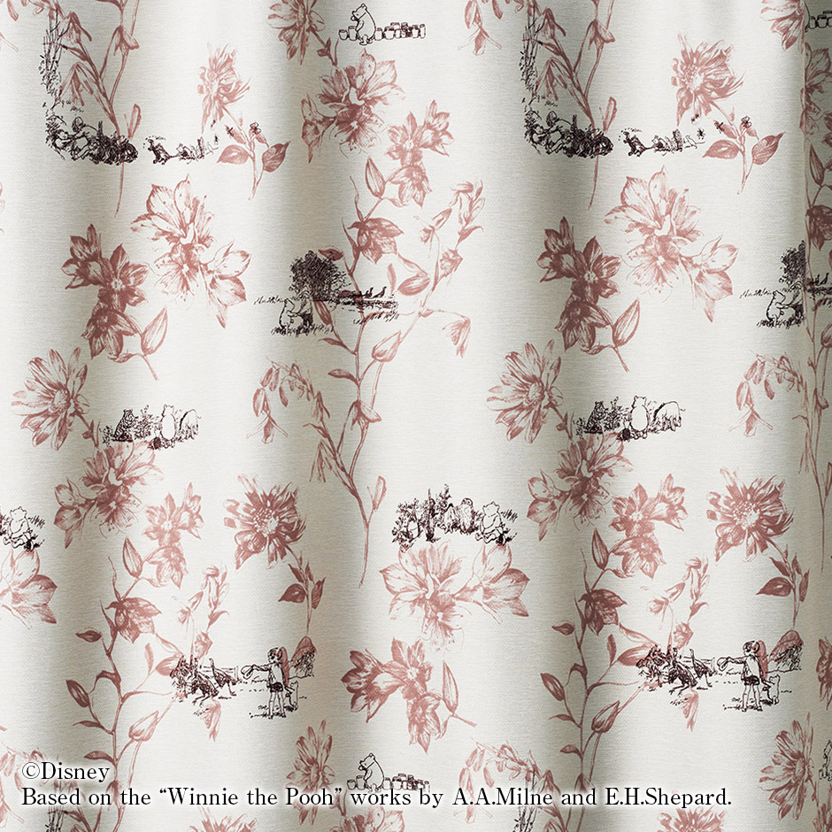 1級遮光カーテン　ディズニー[プーさん]・ストーリー（D-1196）