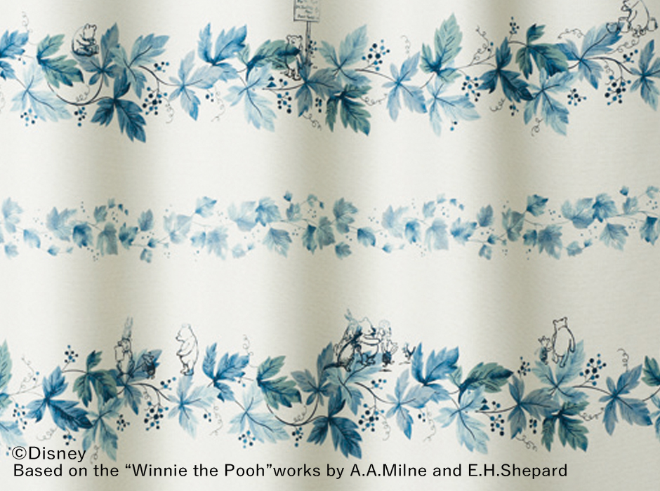 2級遮光カーテン　ディズニー[プーさん]・リース（D-1196）