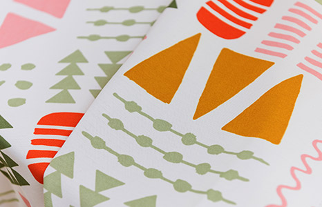 北欧テイストな幾何柄の2級遮光カーテン　KIKA11078