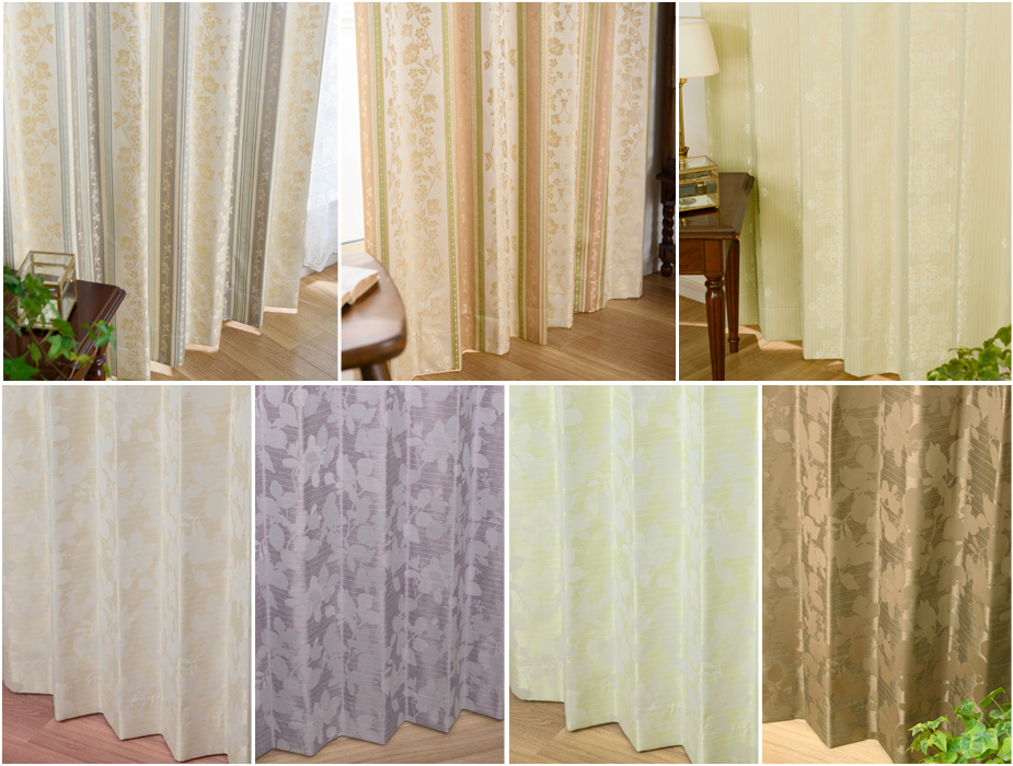 ジャガード織による品のある光沢が美しいワンランク上の上質な完全遮光カーテン