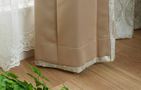 ペイズリー柄がおしゃれな裏地付き2級遮光カーテン　アンジェラ