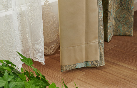 ペイズリー柄がおしゃれな裏地付き2級遮光カーテン　アンジェラ