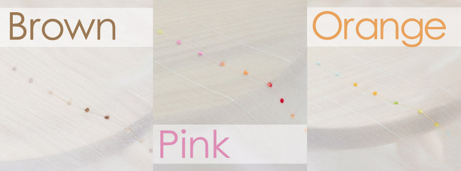 リズミカルなドットがおしゃれな遮熱・防炎レースカーテン　FP0705