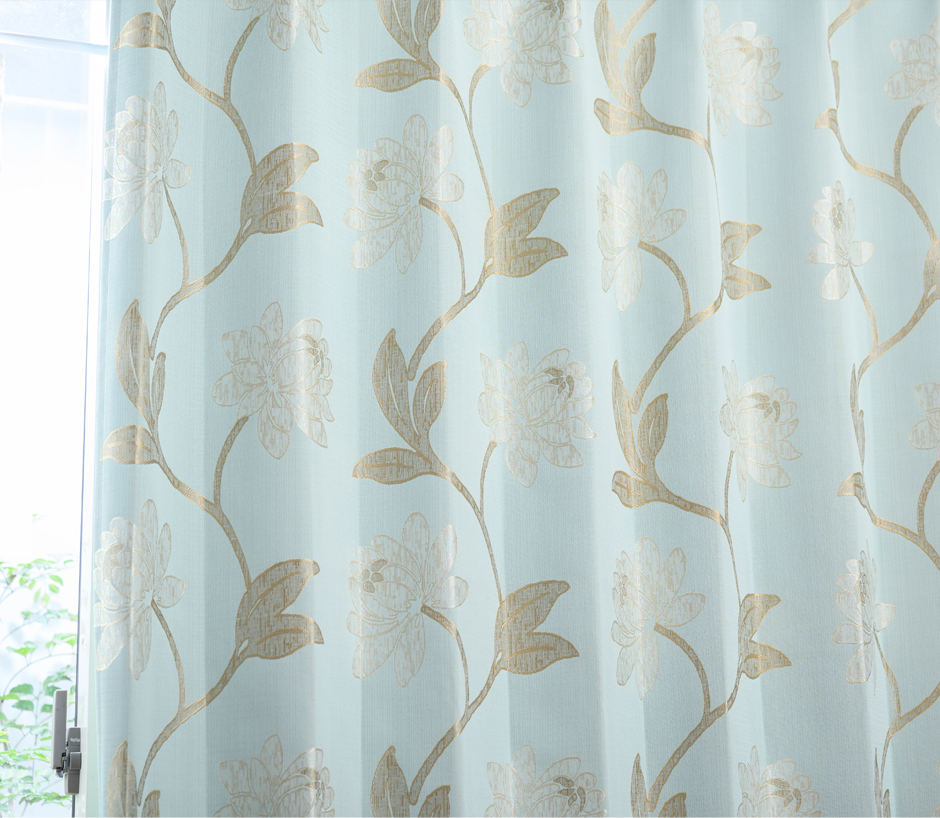 裏地付き３級遮光カーテン　D-8001