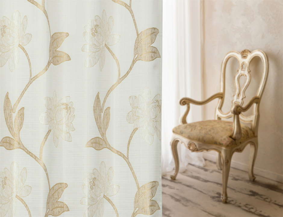 裏地付き３級遮光カーテン　D-8001