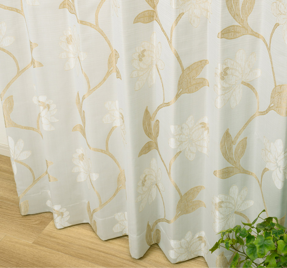 裏地付き３級遮光カーテン　D-8001