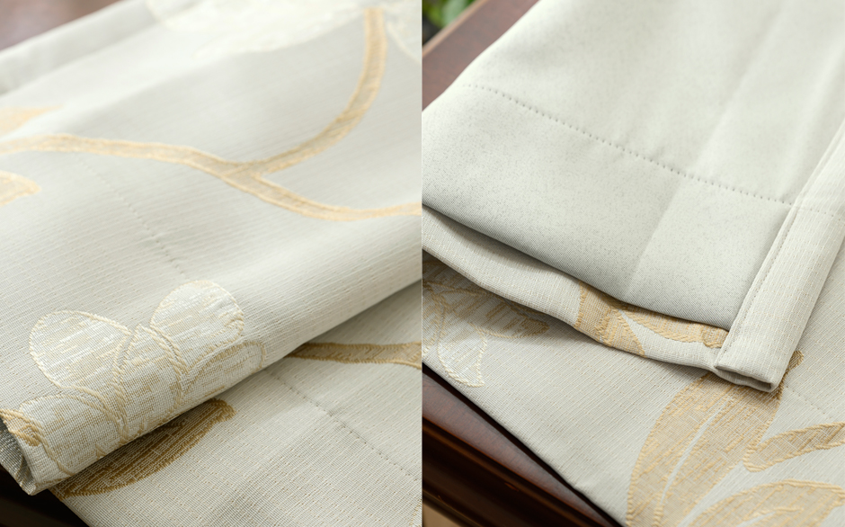 裏地付き３級遮光カーテン　D-8001