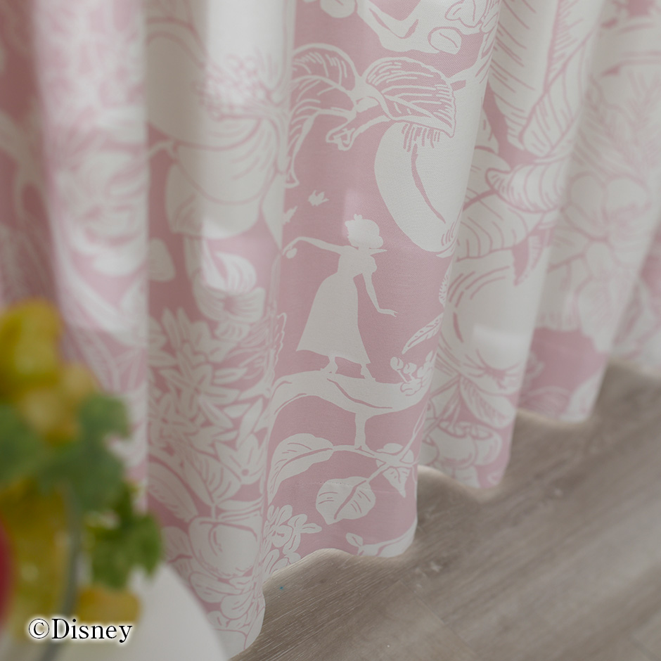 2級遮光カーテン　ディズニー〔プリンセス〕・ハイホー（D-1196)