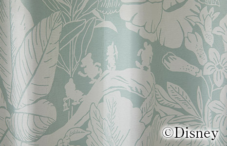 2級遮光カーテン　ディズニー〔プリンセス〕・ハイホー（D-1196)