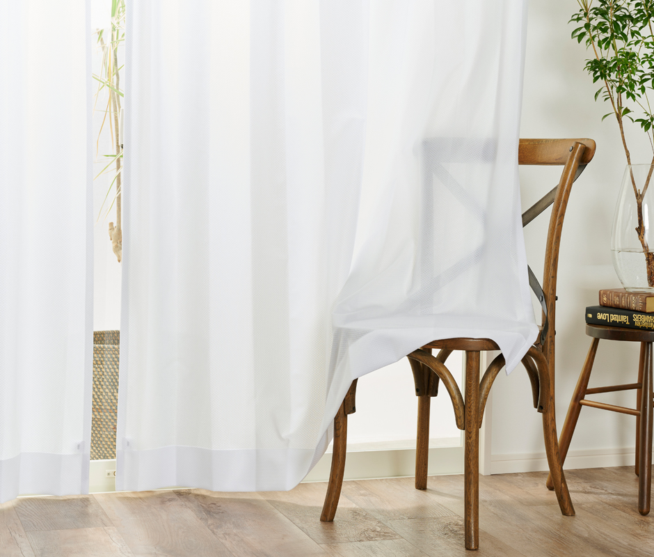 防炎・遮熱・ミラー・UVカットレースカーテン　L-1578