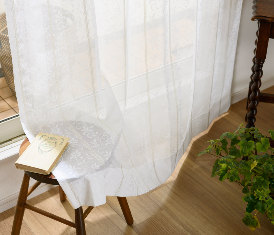 防炎・遮熱・ミラーレースカーテン　L-3005