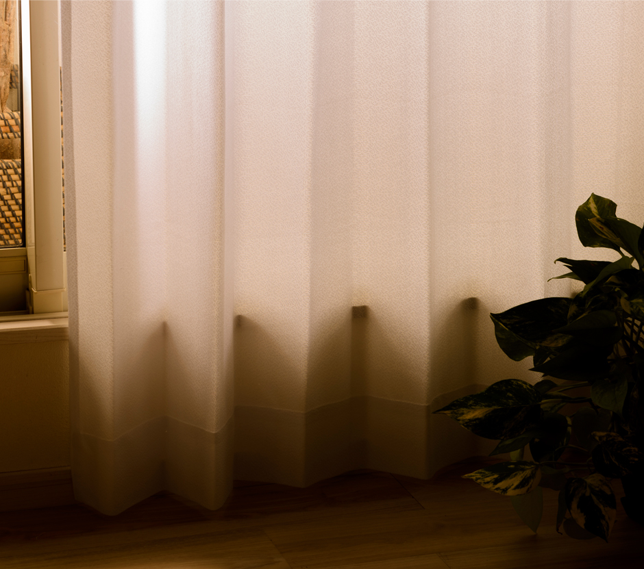 遮熱・ミラー・UVカットレースカーテン　L-0919