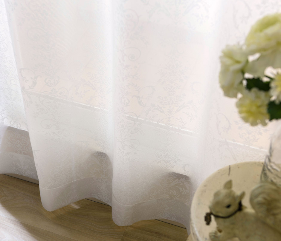 遮像・採光・ミラー・UVカットレースカーテン　L-1240