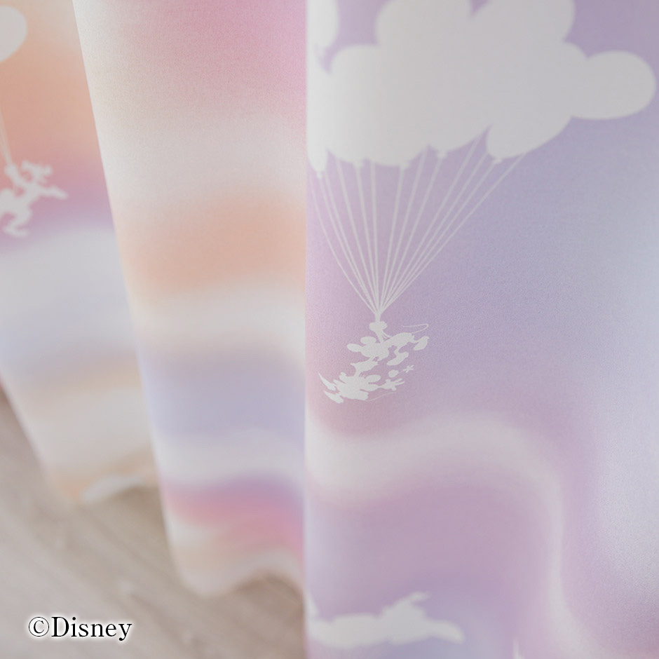 2級遮光カーテン　ディズニー〔ミッキー〕・メロウ（D-1196)