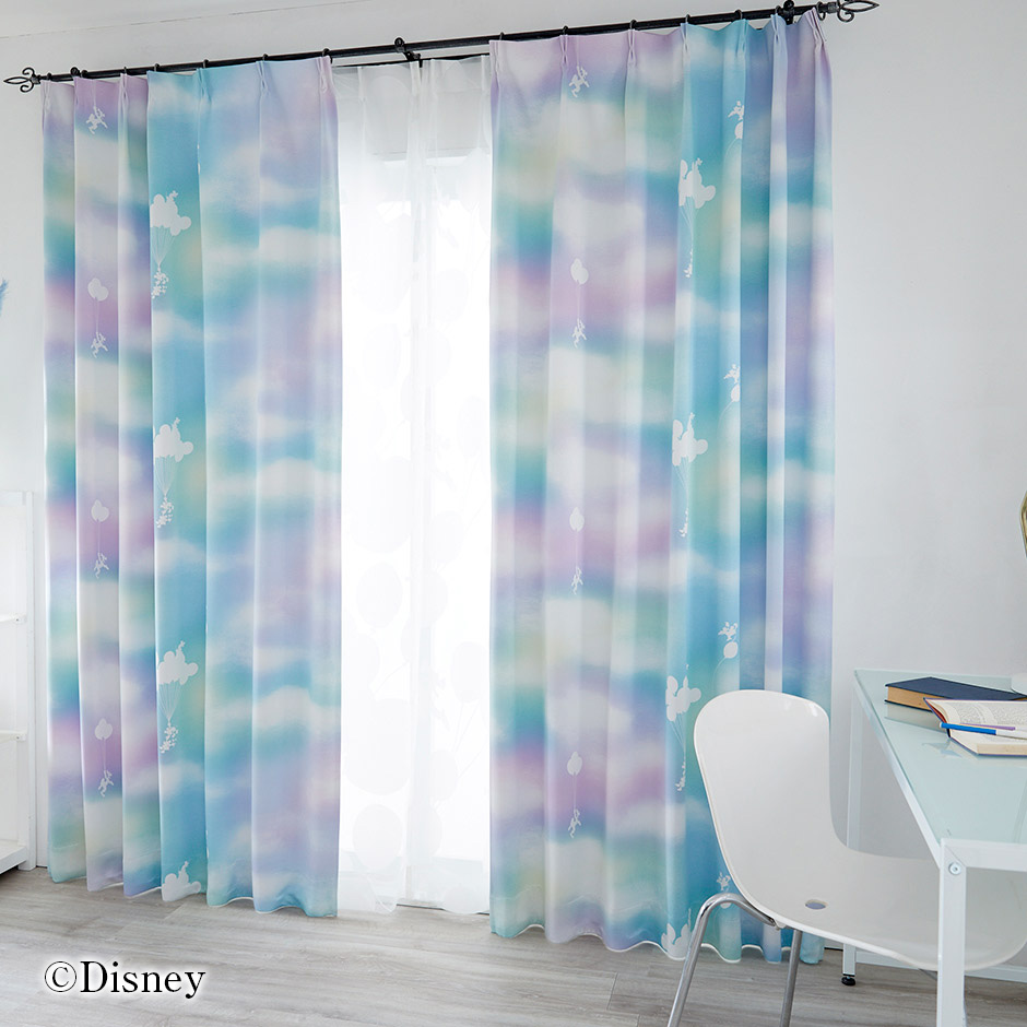 2級遮光カーテン　ディズニー〔ミッキー〕・メロウ（D-1196)
