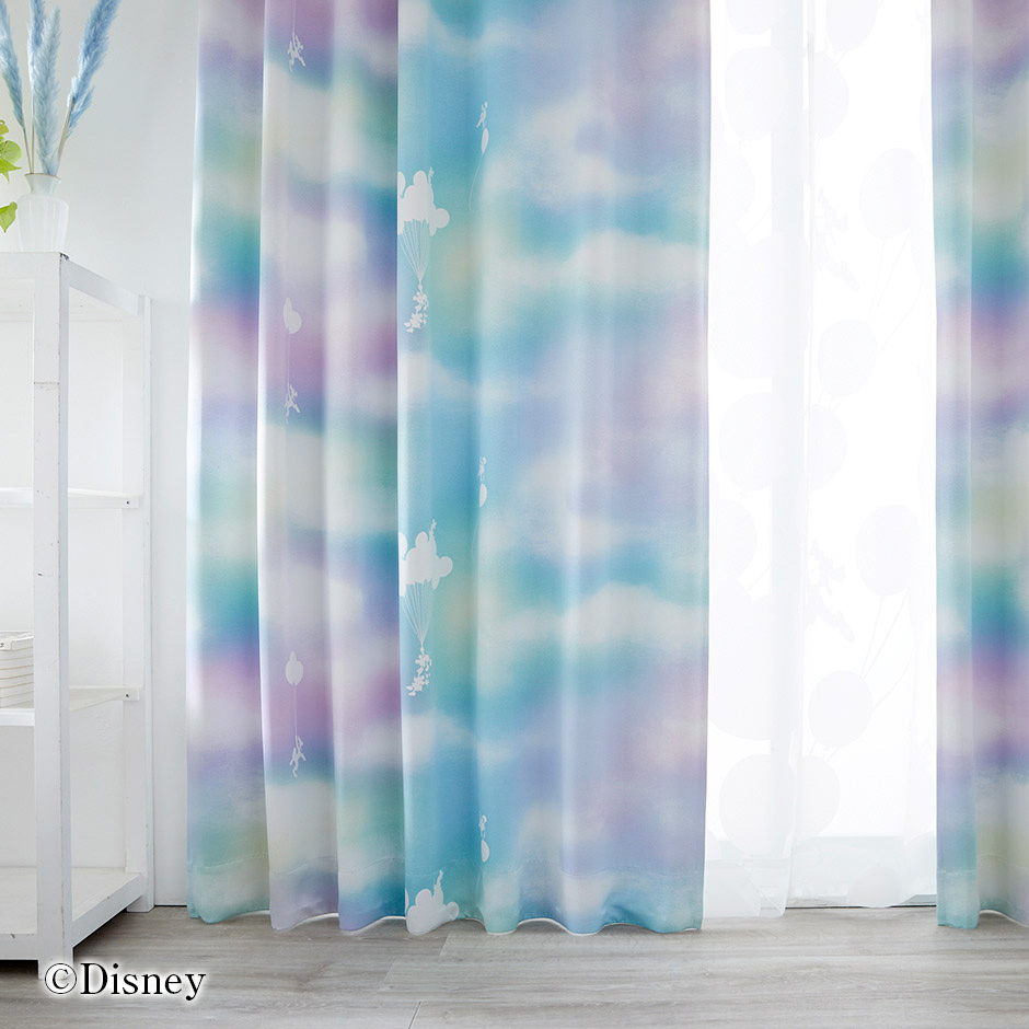 2級遮光カーテン　ディズニー〔ミッキー〕・メロウ（D-1196)