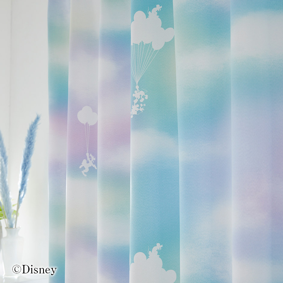 2級遮光カーテン　ディズニー〔ミッキー〕・メロウ（D-1196)