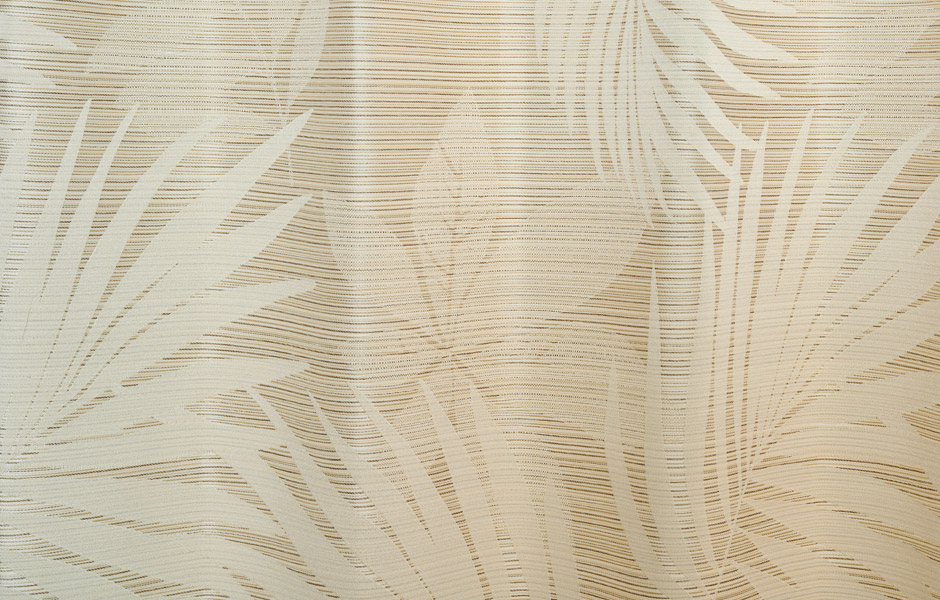 モダンなシダ柄がおしゃれな遮光裏地付き2級遮光カーテン パーム