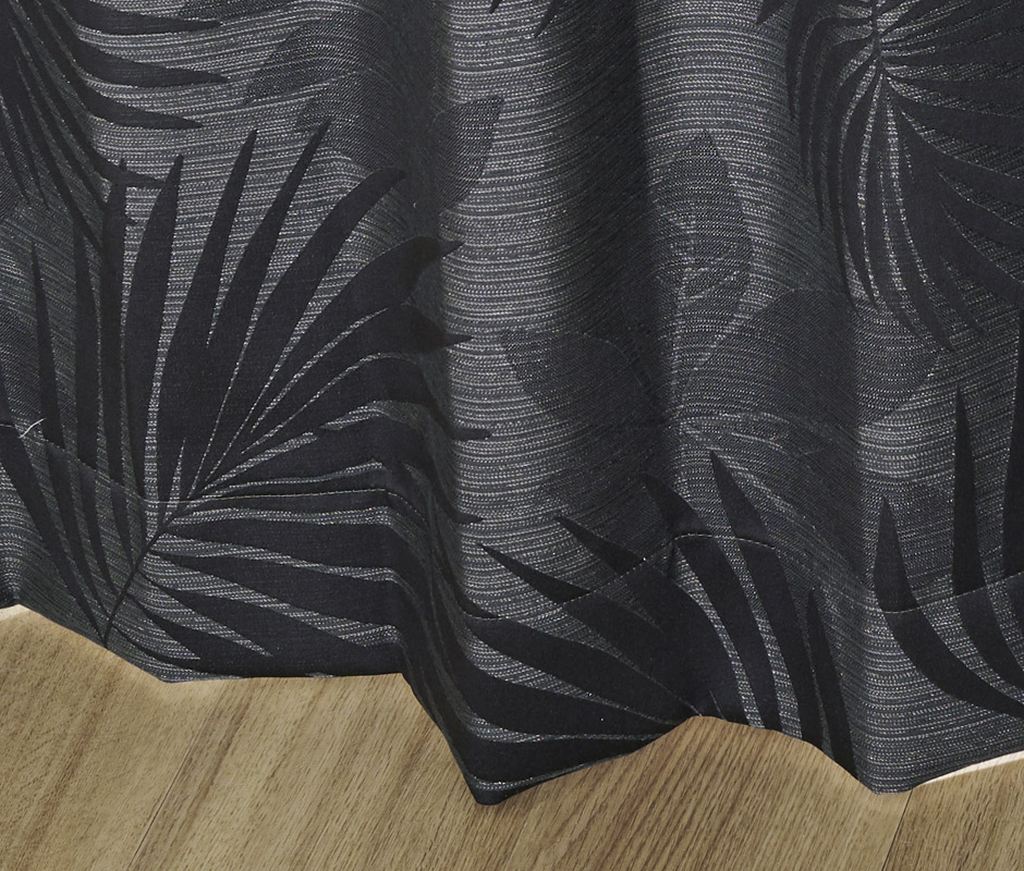 モダンなシダ柄がおしゃれな遮光裏地付き2級遮光カーテン パーム