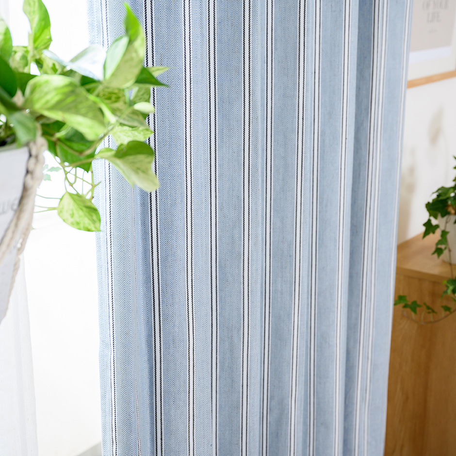 完全遮光カーテン　NHストライプ